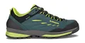 Lowa Wanderschuhe Delago Low GTX (Trekking, Spaltleder, wasserdicht) petrolblau/limone Herren, Größe Euro (US): 41,5 (8,5)