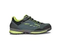 Lowa Delago Low GTX (Trekking, Spaltleder, wasserdicht) petrolblau/limone Wanderschuh