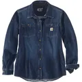 Carhartt Midweight Denim Damen Hemd, blau, Größe L