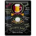 Femer GmbH Metallschild Spruch 30x40cm sports bar Golf relax and enjoy, (1 St), gewölbte Oberfläche, abgerundete Ecken, umgeschlagene Kanten