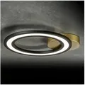 Holtkötter LED-Deckenleuchte ORBIT Schwarz / Eloxal Messing