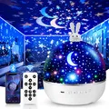 Sternenhimmel Projektor Kinder mit 15 Film, Nachtlicht Kinder Nachtlicht Baby, Bluetooth Sternenprojektor Baby Spielzeug ab 1 2 3 jahr, Kinder Geschenk Mädchen 1 2 3 4 5 6 jahre,Kinderzimmer Deko