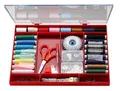 Glorex 5 2001 48 - Nähsortiment, 196 teiliges Nähset, in Kunststoffbox, mit Schere, Maßband, Nähgarn, Knöpfen, Fingerhut, Nadeln, Einfädler, BH-Verschlüsse und Sicherheitsnadeln