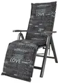 Auflage Relaxliege Florence 0575 anthrazit Schrift 170x50x6 cm KETTtex