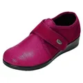Fly Flot Damen Kletthausschuh bordo, herausnehmbare Sohle 38 - Rot - 38