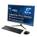All-in-One-PC CSL Unity F27B-ALS, 68,58 cm (27 Zoll, 1920x1080 Full HD) - Leistungsstarker AIO (Intel N200 CPU 4x3700 MHz, 512 GB SSD, 32 GB DDR4-RAM, Windows 11 Home), schwarz