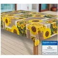 laro Tischdecke Wachstuch-Tischdecken Abwaschbar Sonnen Blumen rechteckig gelb 100 cm x 100 cm