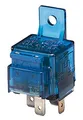 HELLA 4RA 003 530-001 Relais, Arbeitsstrom - 12V - 4-polig - Schaltbild: S10 - Stecker: A - Schließer - Farbe: hellblau - mit Halter