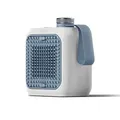 De'Longhi Capsule Desk - Keramik-Heizlüfter, Energiesparender Heizlüfter, Sofortige Wärme, Leise, Automatische Abschaltung bei Umkippen, 360 W, Blau (HFX10B03.LB)