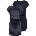 ONLY Shirtkleid ONLMAY LIFE S/S DRESS 2 PACK CS JRS (2er-Pack) flexibel taillierbar für individuelle Passform blau XL (42)