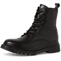 Tamaris Schnürstiefelette Schnürstiefelette, Chunky Boots mit logobedruckter Anziehlasche schwarz 39