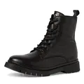 Tamaris Damen Schnürstiefeletten, Frauen Stiefeletten,Wechselfußbett,Comfort Lining,schnürboots,reißverschluss,Stiefel,Bootee,Black,39 EU