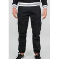 Alpha Industries Cargohose Jet Pant mit seitlichen Cargotaschen und Kordelzug am Beinabschluss schwarz 36