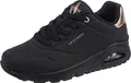 Skechers Damen UNO Golden Air Trainers, Black Durabuck/Mesh Trim, 42 EU