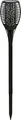 Dehner Solarleuchte Flammenfackel Jumbo, Lichtfarbe warmweiß, Ø 12 cm, Höhe 75 cm, Kunststoff, schwarz