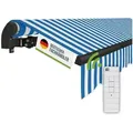 empasa Gelenkarmmarkise "START PLUS" elektronische Markise für Balkon & Terrasse, mit Fernbedienung blau 300 cm x 250 cm