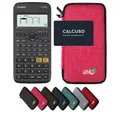CASIO Taschenrechner fx-82DE X ClassWiz inkl. WYNGS Schutztasche Pink