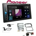 Pioneer DMH-A3300DAB 2-DIN Multimedia Autoradio Bluetooth DAB+ USB mit Einbauset für Mercedes Benz C-Klasse 2000-2004