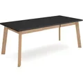 Esszimmertisch , Küchentisch, Esstisch, 200, Für 10 Gäste, Hölzerne Beine, Moderner Stil, Schwarz Eiche - Skraut Home