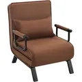 Woltu Schlafsessel, Braun, Metall, Rechteckig, 65x78x75 cm, Wohnzimmer, Sessel, Schlafsessel