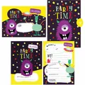 Nova MD 12 Monster Einladungskarten zum Geburtstag oder Party für Jungen und Mädchen inkl. Umschläge |: Cool (12 Stk.) (42691288)