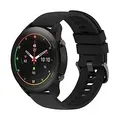 Xiaomi Mi Watch 35 mm schwarz am Silikonarmband schwarz [Wi-Fi]