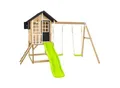 Zwerkules Spielhaus Holli 3 inkl. Rutsche & Doppelschaukel 370x352x224cm