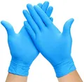 Latex Einweghandschuhe in Größe XL | 100 Stück | Einzelhandschuhe Blau in praktischer Spenderbox | Ideal für Hygienebereiche - wie Lebensmittelbranche, Kosmetik UVM. (XL)