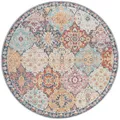 the carpet Palma - Outdoor Teppich wetterfest – Balkon Teppich, Terrasse & Garten – UV-beständig, pflegeleicht, Indoor Outdoor Teppich, Mehrfarbig, Bunt, 120 cm Rund