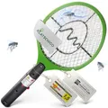 Gardigo Elektrische Fliegenklatsche | Stabile Fliegenklatsche Elektrisch | Gegen Fliegen, Mücken | Elektro Fliegenfänger fürs Haus | Insektenabwehr Fliegenabwehr | Mückenklatsche