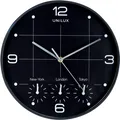 UNiLUX Wanduhr/Quarzuhr "ON TIME", Durchm.: 305 mm, schwarz