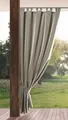 Eurofirany Garden Outdoor Vorhang mit Klett-Schlaufen, 1 Stück, Blickdicht & Wetterfest, UV-Schutz, für Balkon Terrasse Pergola Pavillon, H260 x B155 cm, Cappuccino