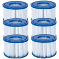 Bestway Filterkartusche LAY-Z-SPA Xtras Gr.VI 10,6 x 8,0 cm 3 x 2 Stück