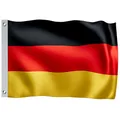 MONZANA® Deutschland Flagge 150x90cm Deutschlandfahne Metallösen strapazierfähig Fahne 100% Polyester Garten Outdoor Indoor Länder doppelt umsäumte Kanten Pflegeleicht