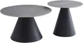 HELA Couchtisch DUSTIN (Set, 2-St), 2er Set Couchtisch, rund, Sintered Stone, Gestell kegelförmig