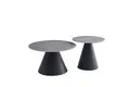 Couchtisch DUSTIN, 2er Set, Farbe grau-matt / schwarz