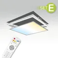 CCT LED Panel Set 62x62cm 36W 3000K-6000K weiss Deckenleuchte Flächenleuchte