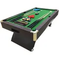 Billardtisch 8 ft Billard Billard-Spiel Messung 220 x 110 cm neue LEONIDA komplett mit Zubehör - Braun/Grün
