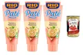 Italian Gourmet - Rio mare Paté Tonno e Maionese, Thunfisch-Paté mit Mayonnaise 3×100 g – Cremiger Brotaufstrich aus Thunfisch, streichzart, ideal für Sandwiches & Canapés + Italian Gourmet polpa