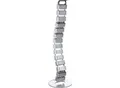 LogiLink KAB0065 Flexibler Kabelkanal für den Schreibtisch, 800 x 68 mm (18 Gelenke), Silber