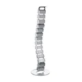 Kabelkanal Kabelorganizer Kabelführung flexibel, 800 x 68 mm 18 Gelenke silber