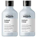 2er Instant Clear Shampoo Loreal Professionnel Serie Expert für normales bis fettiges Haar 300 ml