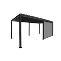Green Spirit Pergola Sonnenrollo Mirador für 3,6m Pergola Classic & Deluxe - Anthrazit, Windschutz, Sonnenschutz, Sichtschutz Paneel