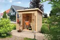 Karibu Gartenhaus "Kano 3" SET naturbelassen mit Dachbahn