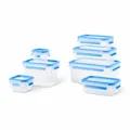 Emsa Frischhaltedosen-Set Clip & Close 7-tlg., Kunststoff, Blau, Transparent