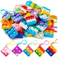 Pop Schlüsselanhänger Kinder Fidget Spielzeug Partygeschenke 30 Stück bunt