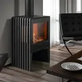 Hergom Glance MV Kaminofen Gusseisen Schwarz Kamin Ofen Holz