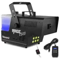 BeamZ RAGE1500LED Nebelmaschine DMX, 1500 Watt Fogger mit Fernbedienung, DMX Rauchmaschine mit Lichteffekt, Intervall Fog Machine, Smoke Machine mit 3,5 Liter Tank, Timer, Partynebel