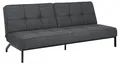 AC Design Furniture Bent Schlafsofa in Dunkelgrau, Schlafsofa mit 3 Liegepositionen, Moderner 3-Sitzer, gepolstertes Sofa mit zweifarbigem Effektbezug und schwarzen Beinen, B: 198 x H: 87 x T: 95 cm