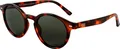I NEED YOU Sonnenbrille TAHITI für Damen & Herren Retro Rund, UV‑400 Schutz, aus Recycelten Materialien gefertigt, Rückseitig Entspiegelt, mit Federscharnieren, inkl. Etui & Tuch, Havanna